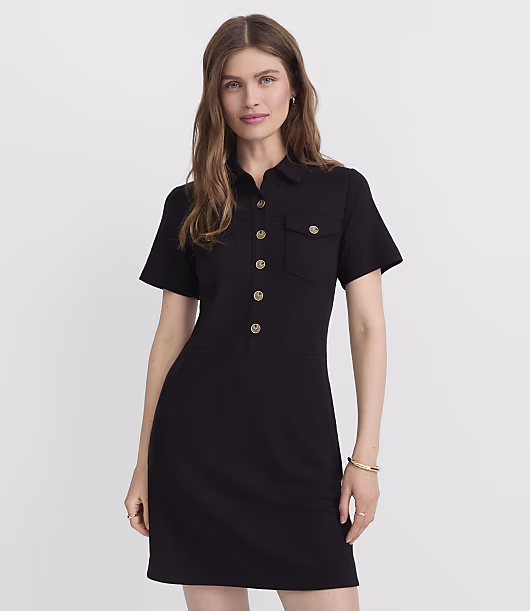 Petite Ponte Mini Pocket Dress