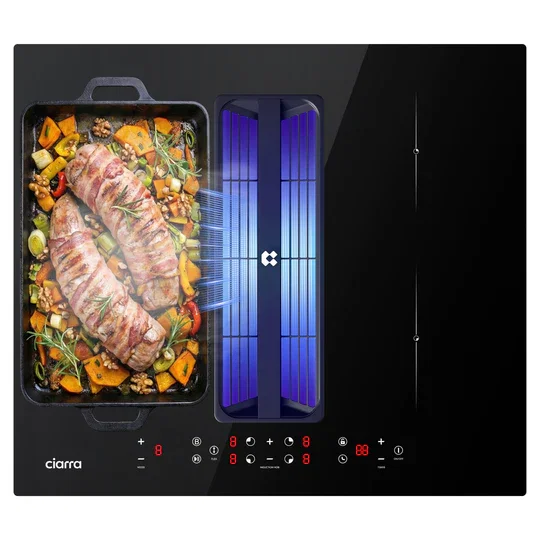 CIARRA ONE World’s First Venting Hobs Induction Extractor Hob Compact 590mm, Best Built-in  Plasma⁺ Extractor Hob CBBEH594BBF-OW