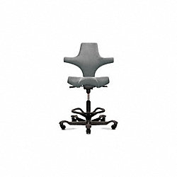 Task Chair: Adj Seat, ML944500-CO, 16 1/8 in Seat Wd, Upholstered Back, PVC-Free Vinyl