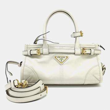White Leather Bonnie Mini Bag 