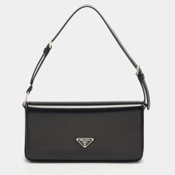 Black Brushed Leather Femme Sh