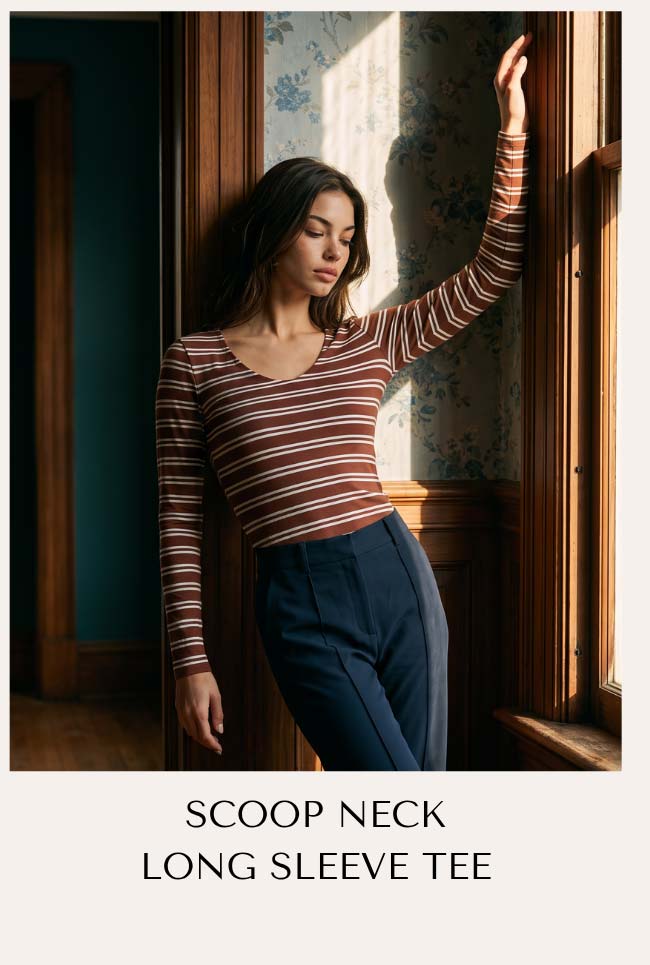 Scoop Neck Long Sleeve Tee