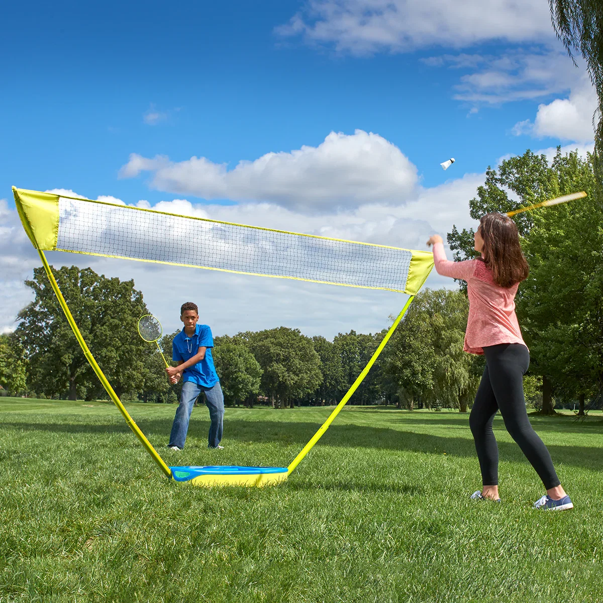 Image of Portable Badminton with LED Birdies by Sharper Image