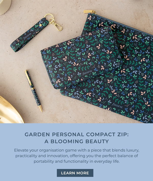 Garden Personal Compact Zip - A blooming beauty. Elevate your organisation game with a piece that blends luxury, practicality, and innovation, offering you the perfect balance of portability and functionality in everyday life.  Learn more on our blog