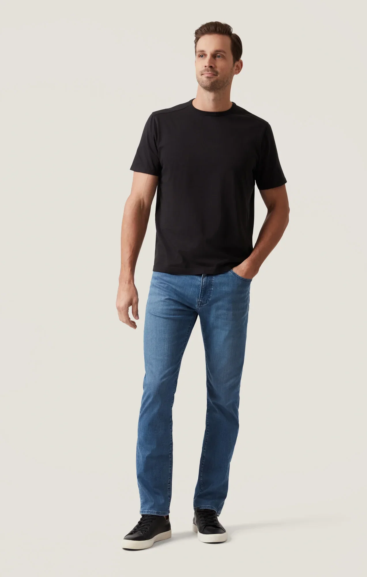 Image of Charisma Relaxed Straight Jeans in Dark Blue Kona