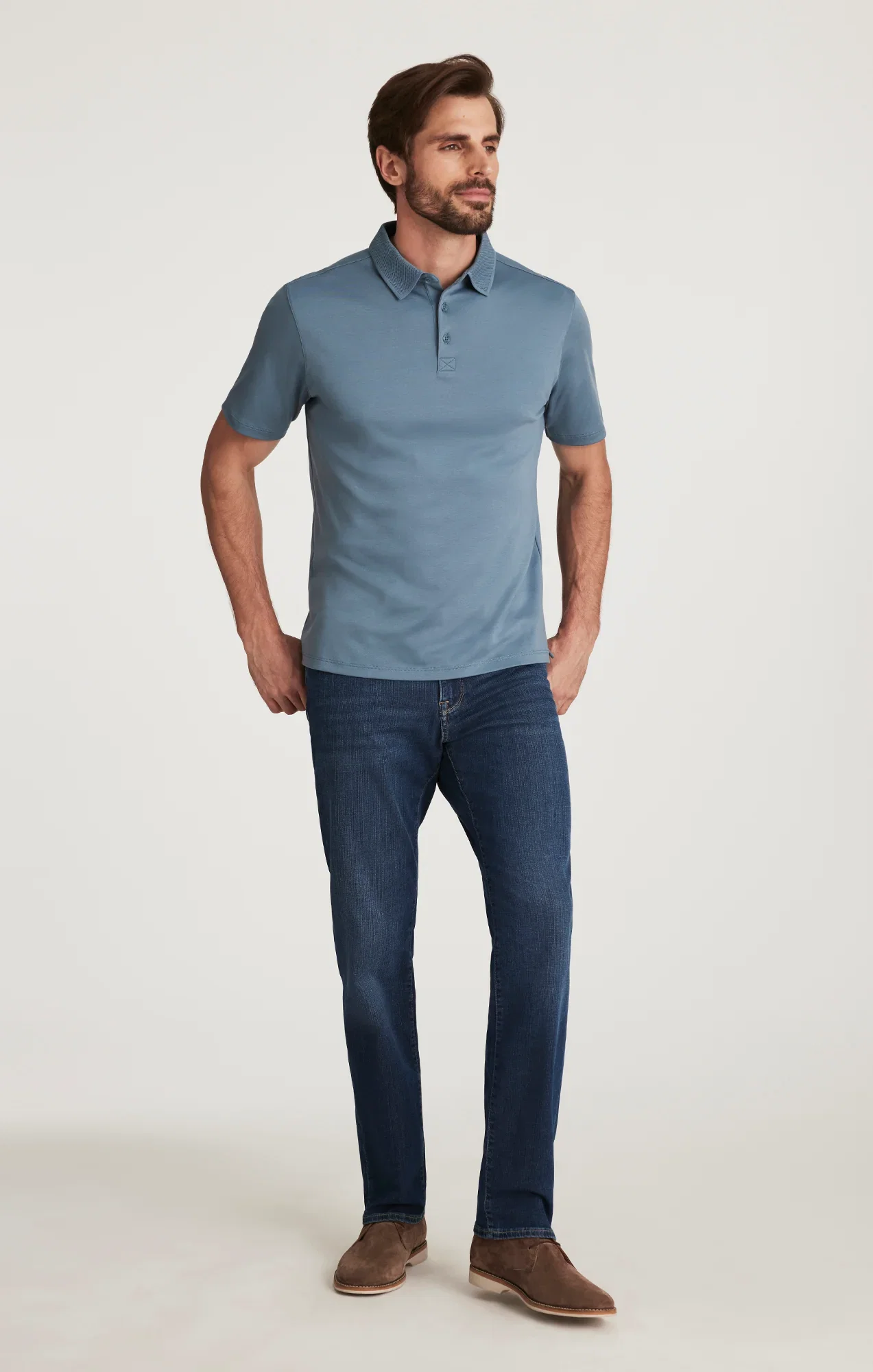 Image of Charisma Relaxed Straight Leg Jeans In Dark Soft