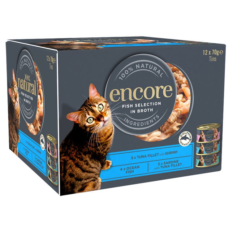Image of Encore Adult Wet Cat Food - Fish Selection in Jelly