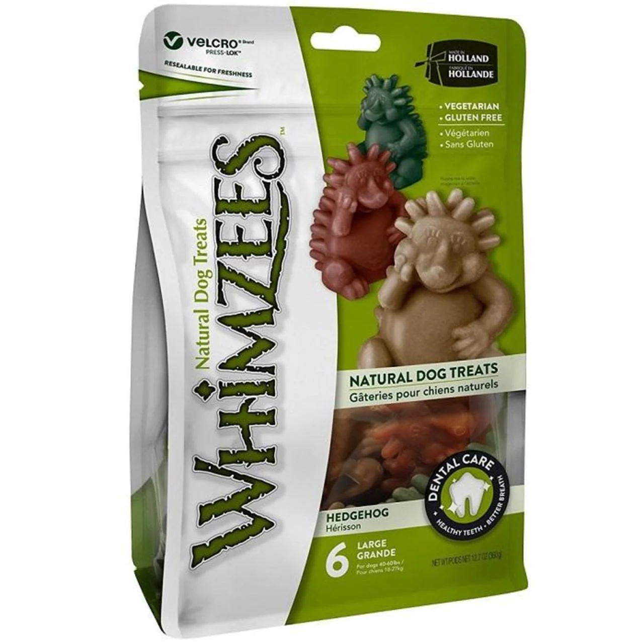 Image of Whimzees Hedgehog Large Dental Dog Treats