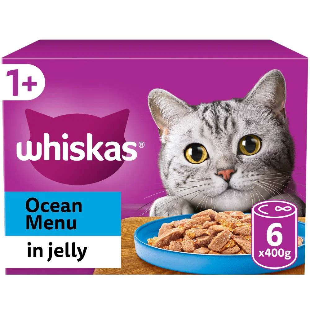 Image of Whiskas Ocean Menu Adult Wet Cat Food in Jelly