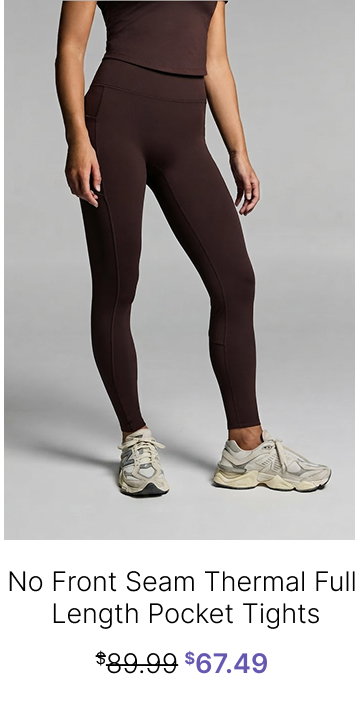 No Front Seam Thermal Full Length Pocket Tights