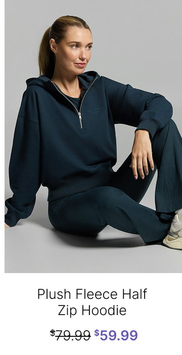 Plush Fleece Half Zip Hoodie