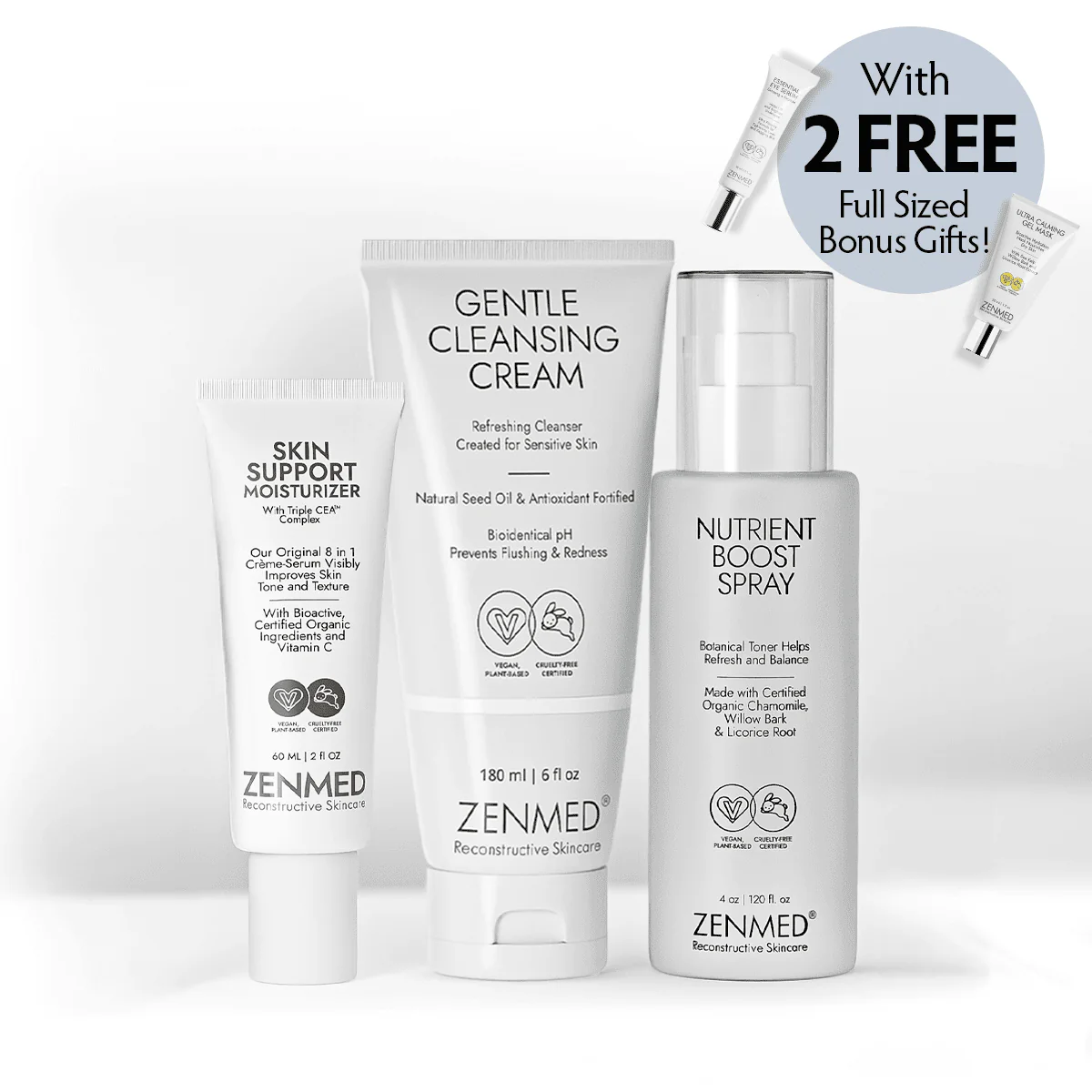 Skin Support System For Facial Redness + 2 FREE gifts worth $60!