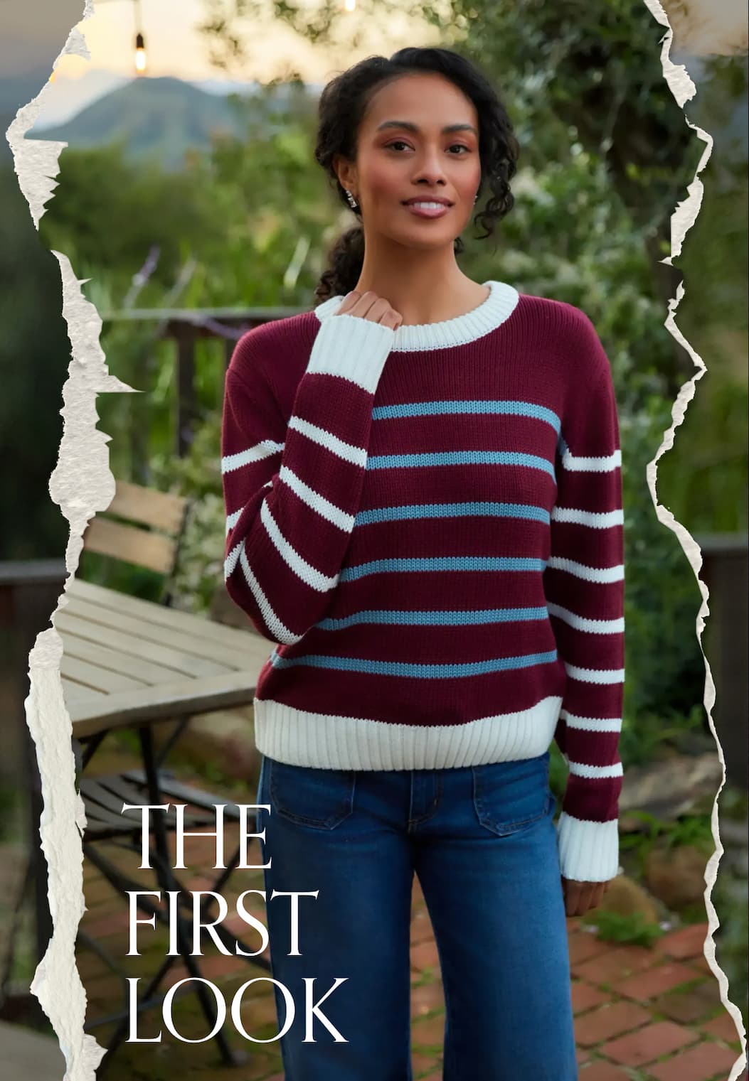 Stripe Crewneck Sweater
