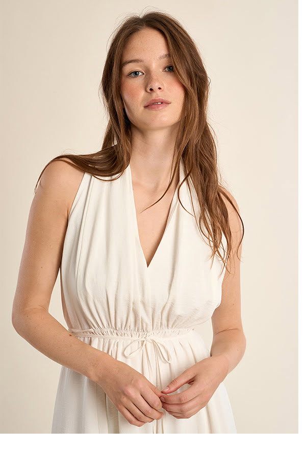 Robe courte sans manches, asymétrique