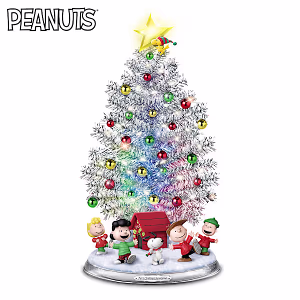PEANUTS™ musical Christmas tree with color-changing lights