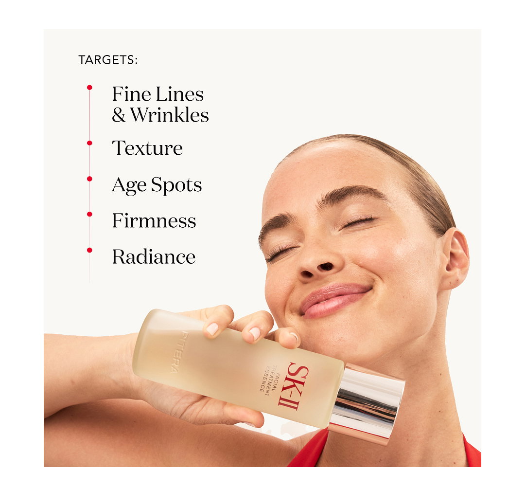 Targets:  Fine lines & wrinkles Texture Age spots Firmness Radiance