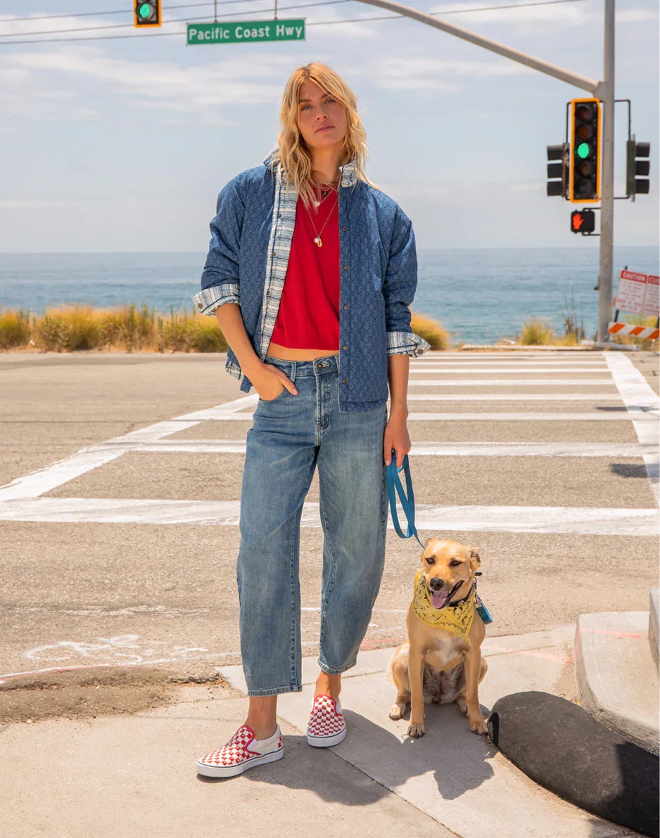 Image of Dana Barrel Pant: Blue Ridge