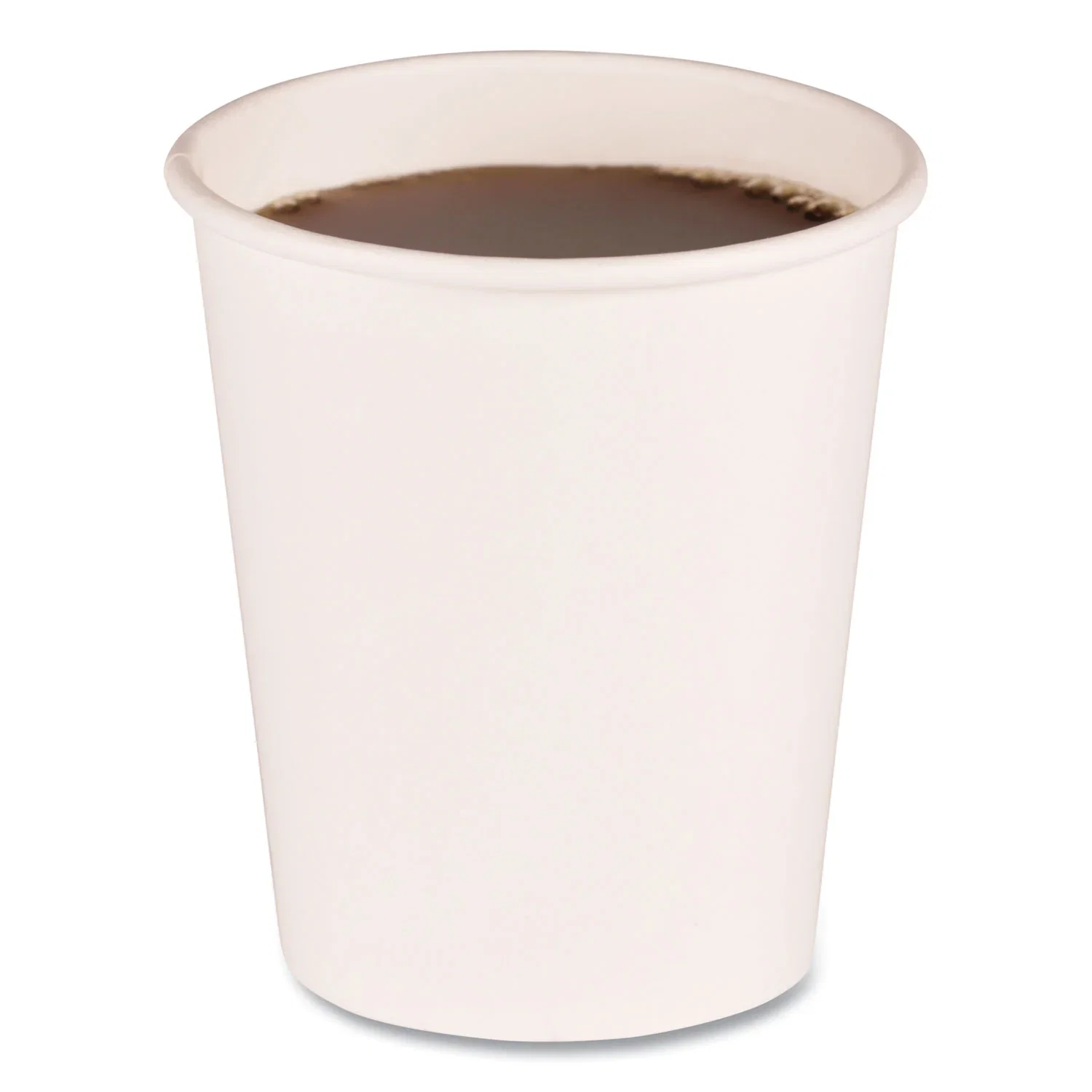 Image of Boardwalk® Paper Hot Cups, 8 oz, White, 50 Cups/Sleeve, 20 Sleeves/Carton (BWKWHT8HCUP)