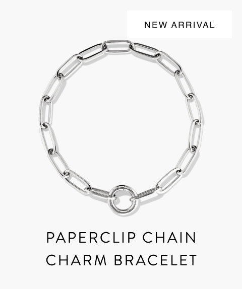 Paperclip Chain Charm Bracelet.