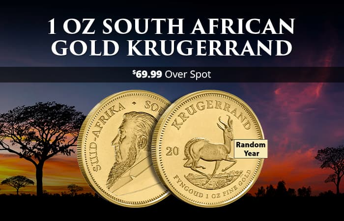 ON SALE: 1 oz South African Gold Krugerrand Coin (Random Year)