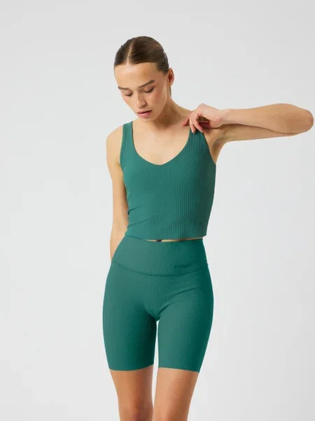 Studio Ribbed V-Neck Top