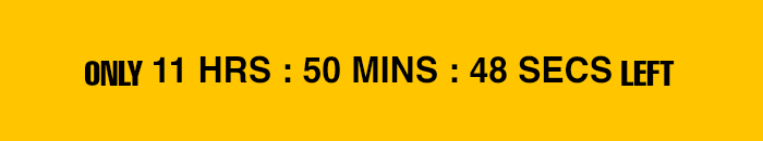 Countdown timer for After Hours Flash Sale.