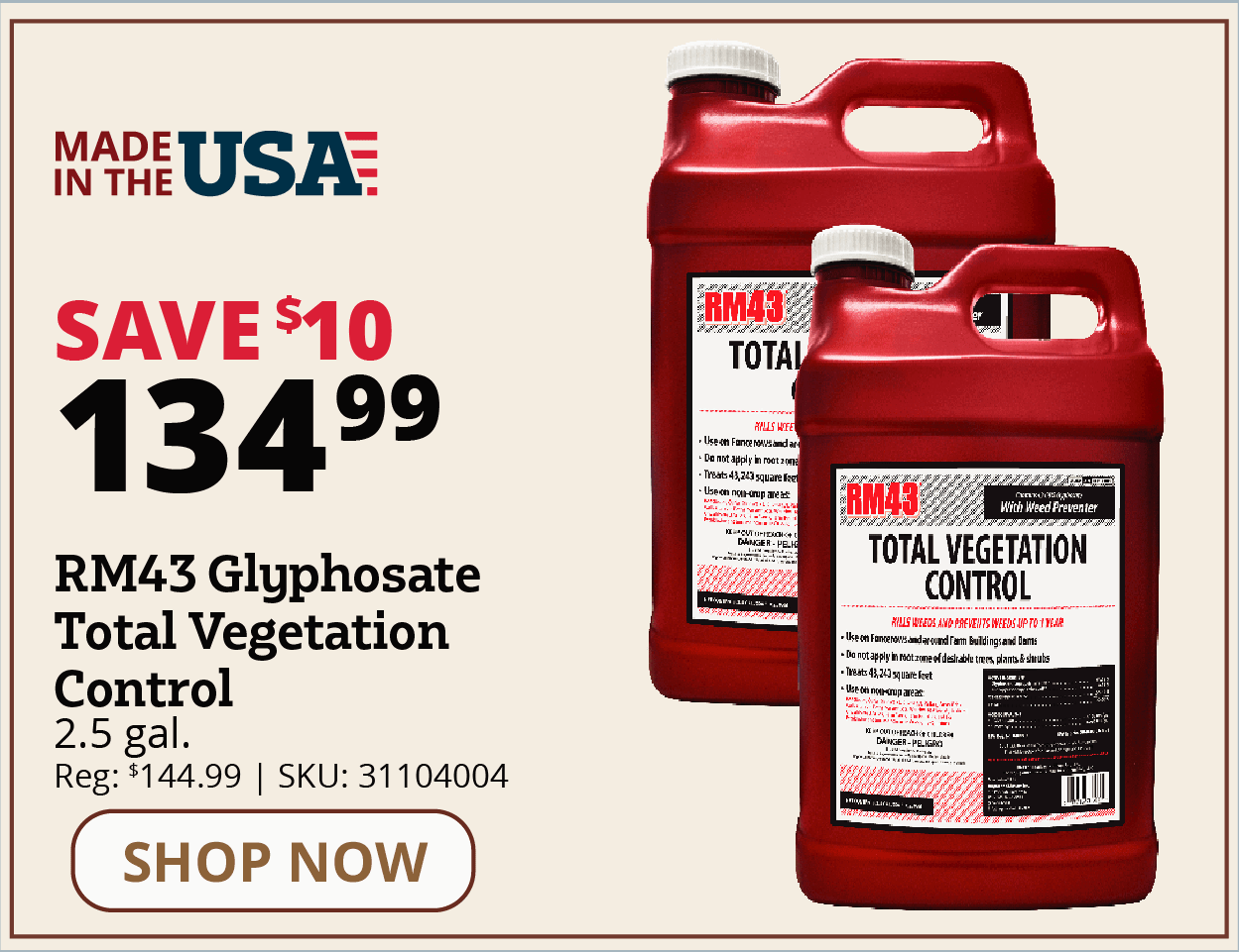 RM43 Glyphosate Total Vegetation Control