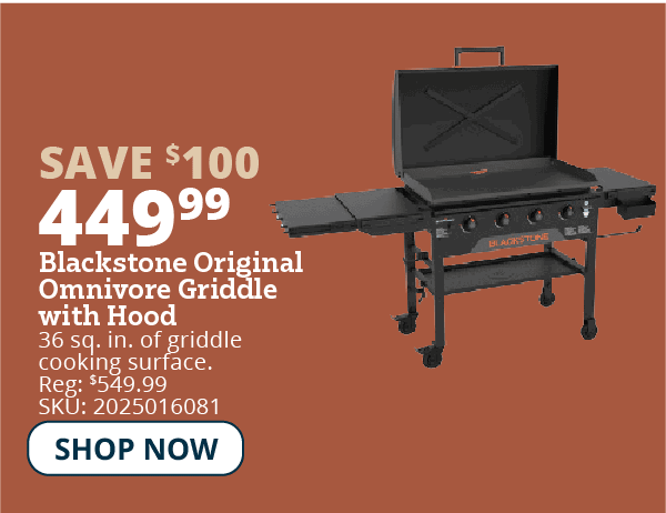 blackstone omnivore griddle w hood