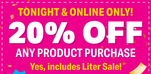 TAKE 20% OFF ENTIRE PRODUCT PURCHASE, INCLUDING SALE, WITH CODE 22345