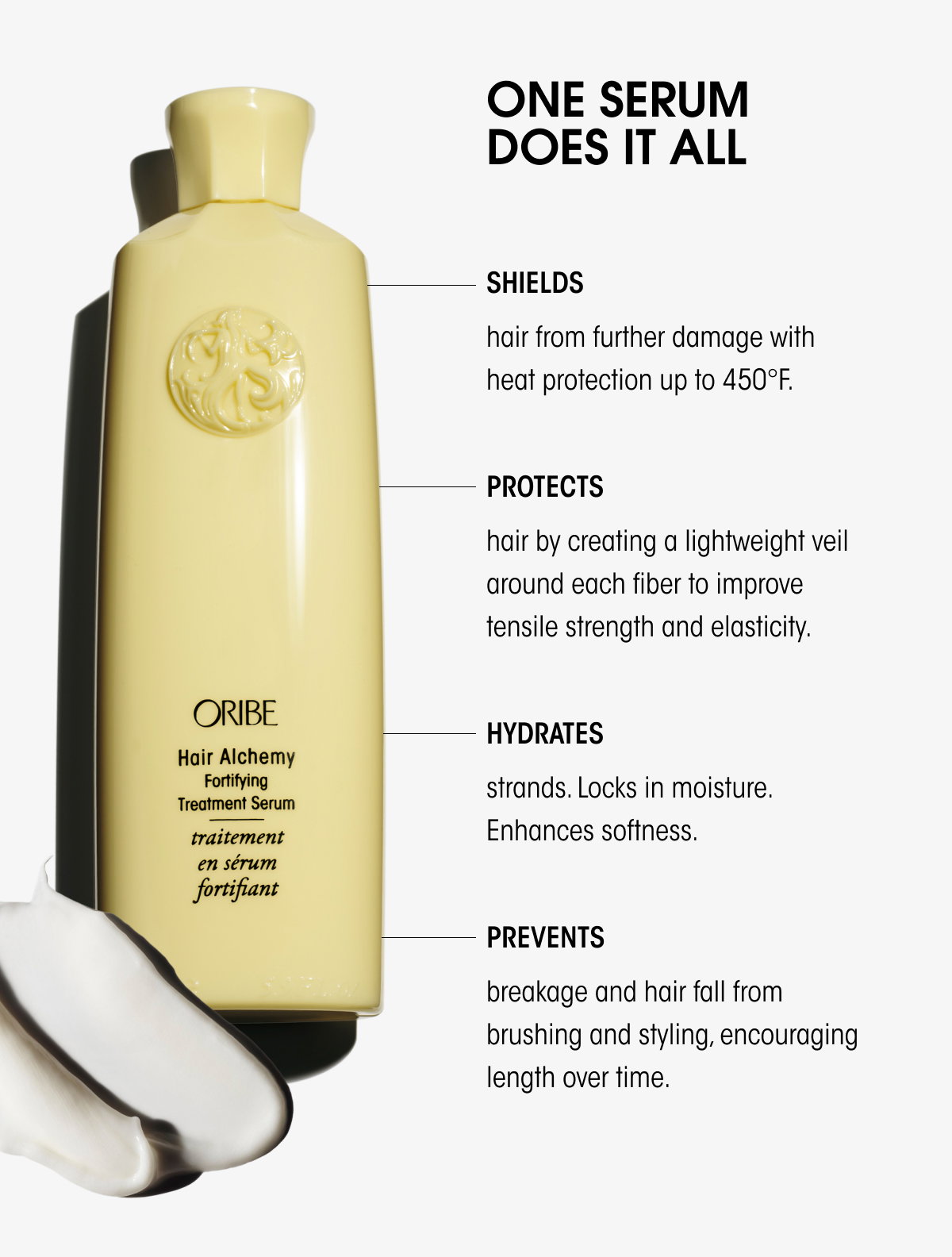 DISCOVER HAIR ALCHEMY FORTIFYING TREATMENT SERUM.