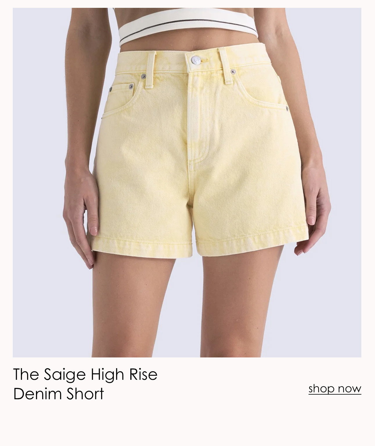 The Saige High Rise Denim Short — shop now