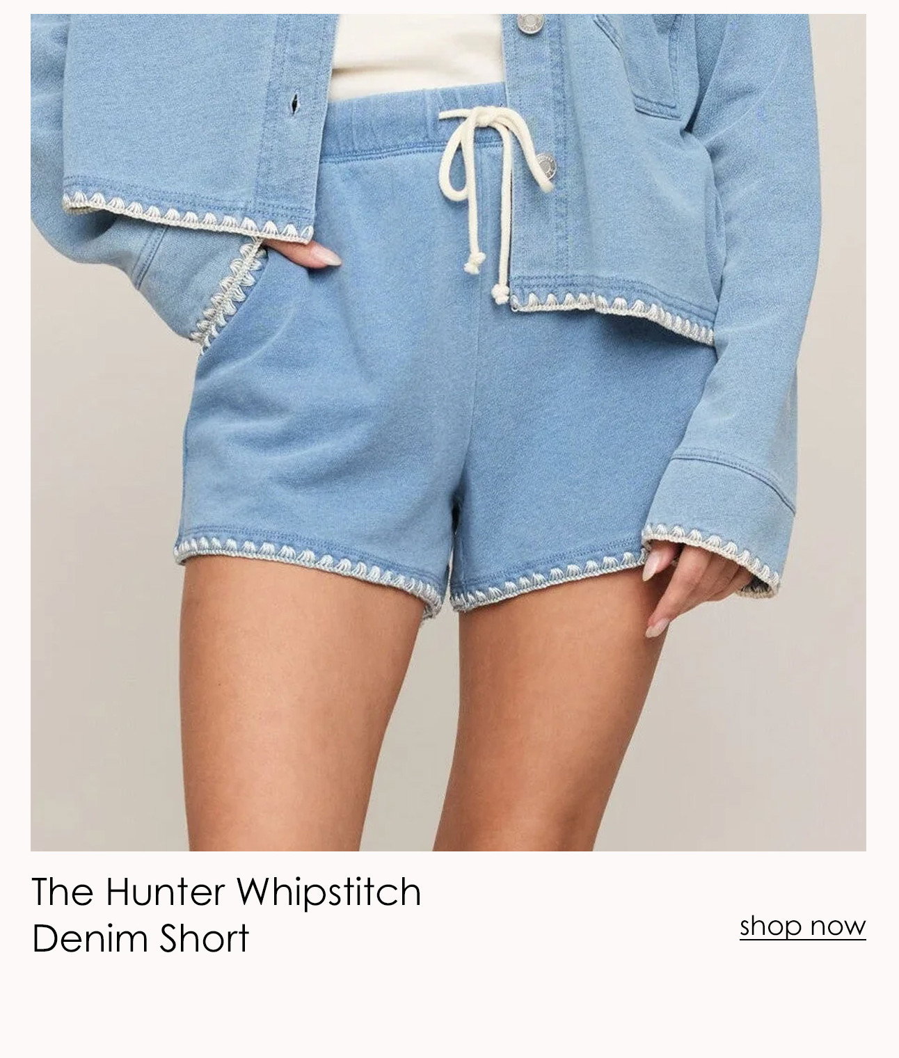 The Hunter Whipstitch Denim Short — shop now