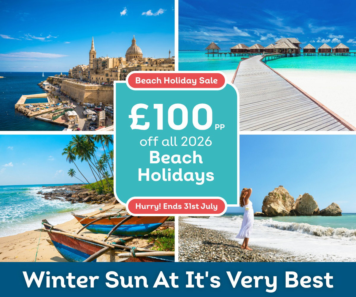Save £100pp on all 2026 Beach Holidays