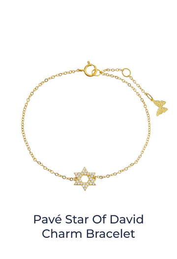 Pave Star Of David Charm Bracelet