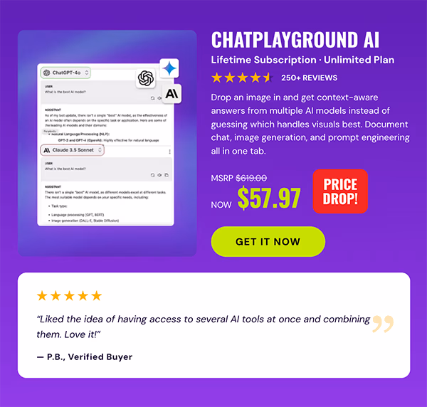 ChatPlayground AI: Lifetime Subscription (Unlimited Plan)