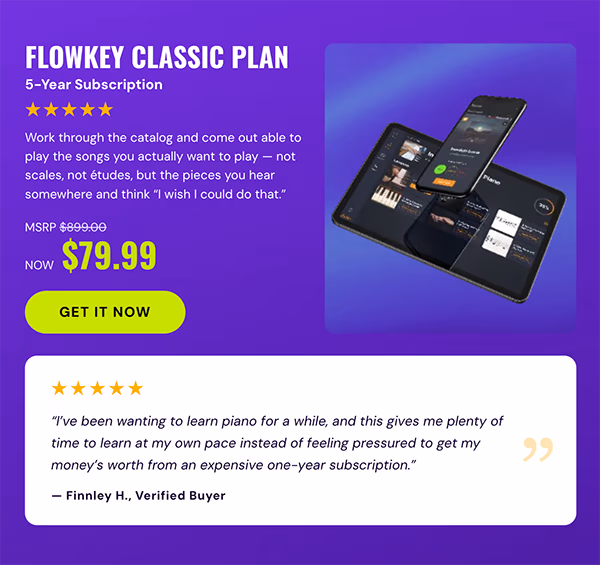 Flowkey Classic Plan: 5-Year Subscription