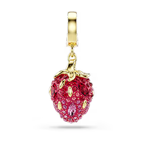 Charm Idyllia, tallas mixtas, fresa, roja, baño en tono oro
