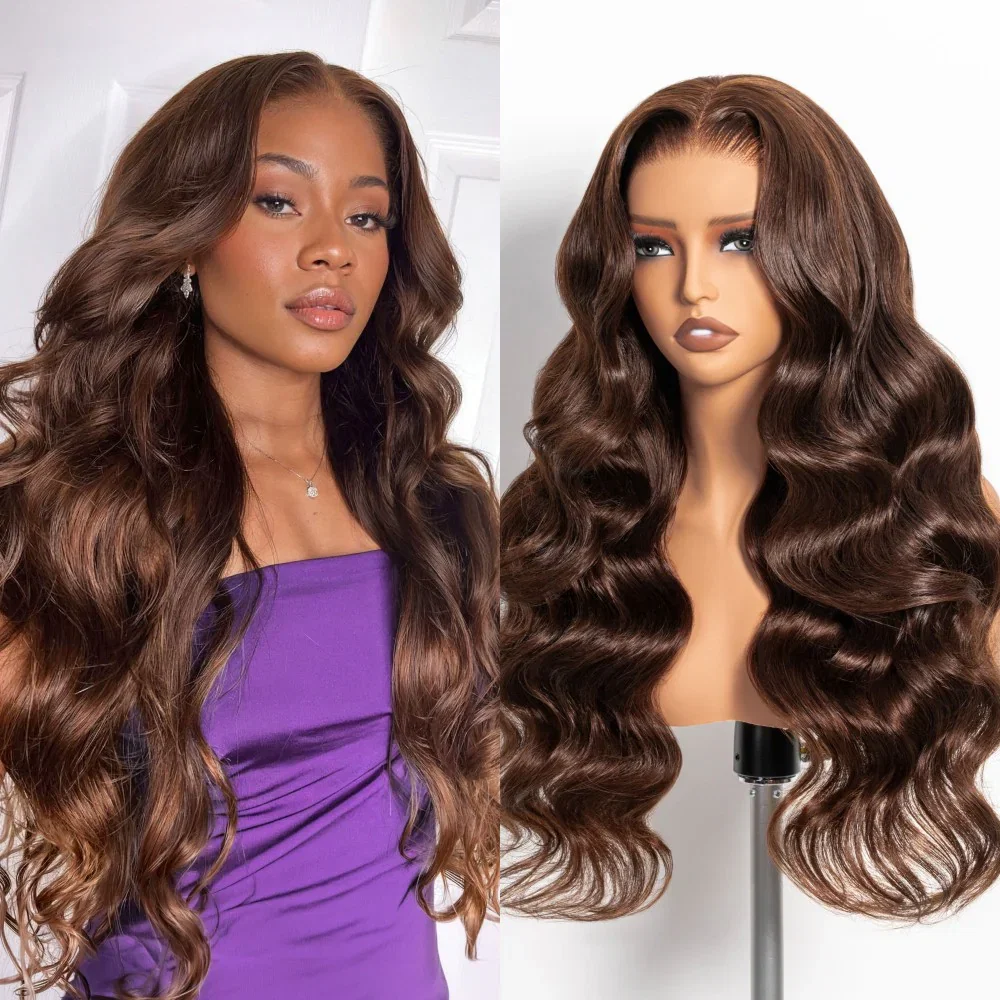 Megalook Zero-Wear™ Truly Snap & Go HD Lace Wig Dark Brown 13x6 Glueless 100% Human Hair Wigs Seamless Fit All Skins - Straight / 180% / 18
