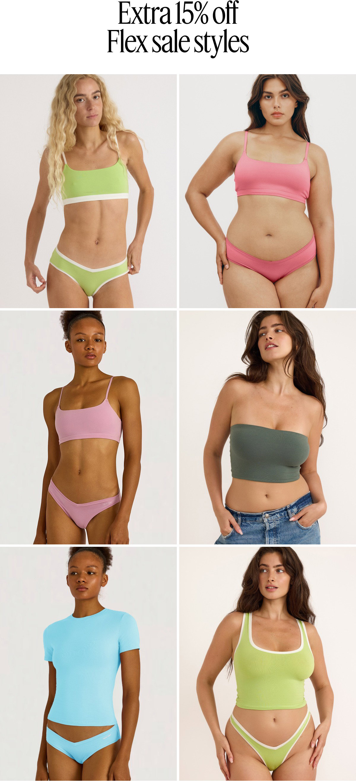 Extra 15% off Flex sale styles