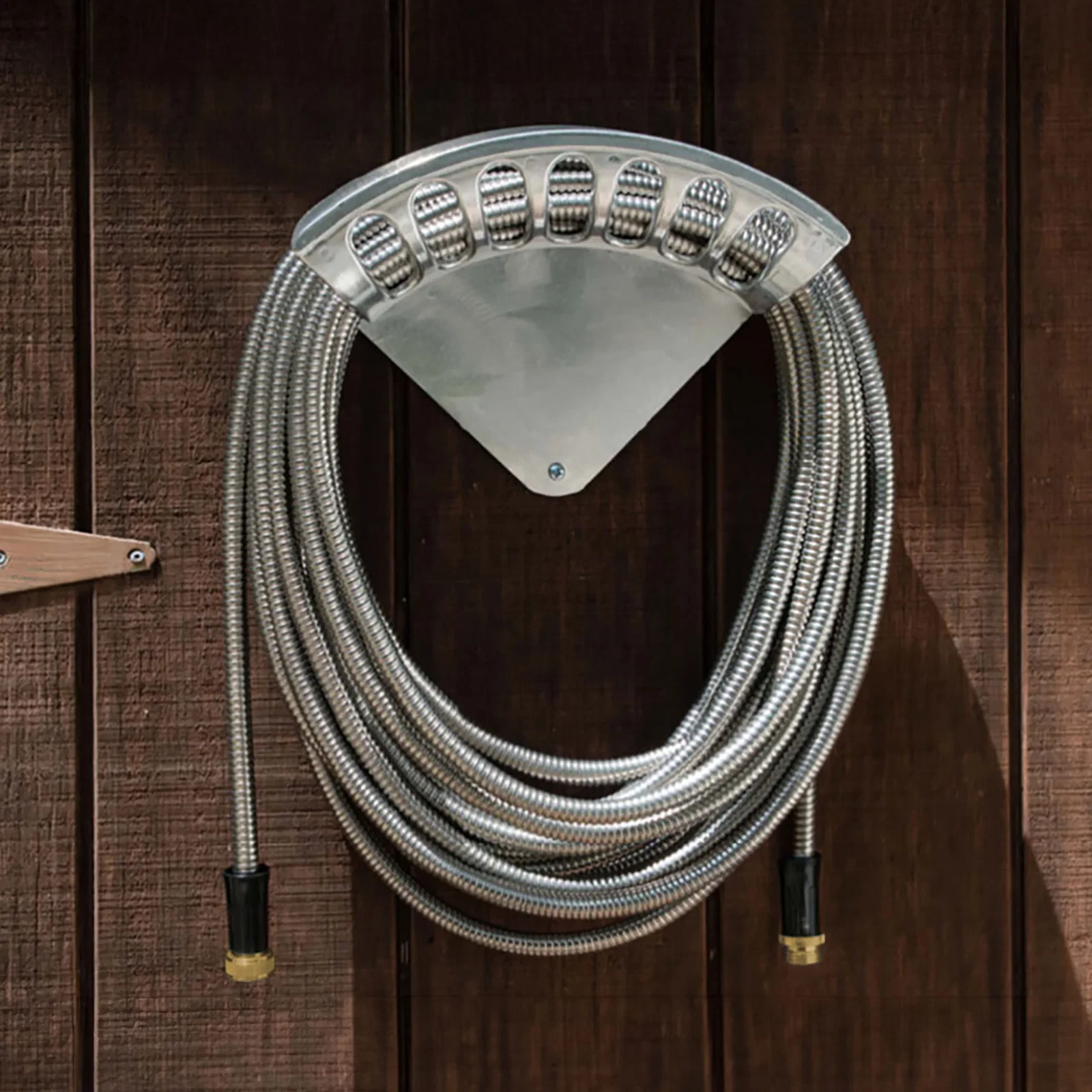 Image of Ultra-Durable Garden Hose and Rack Set