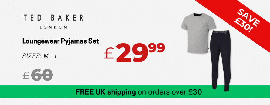 Ted Baker Mens T Shirt And Jogger Comfort Loungewear Pyjamas Set
