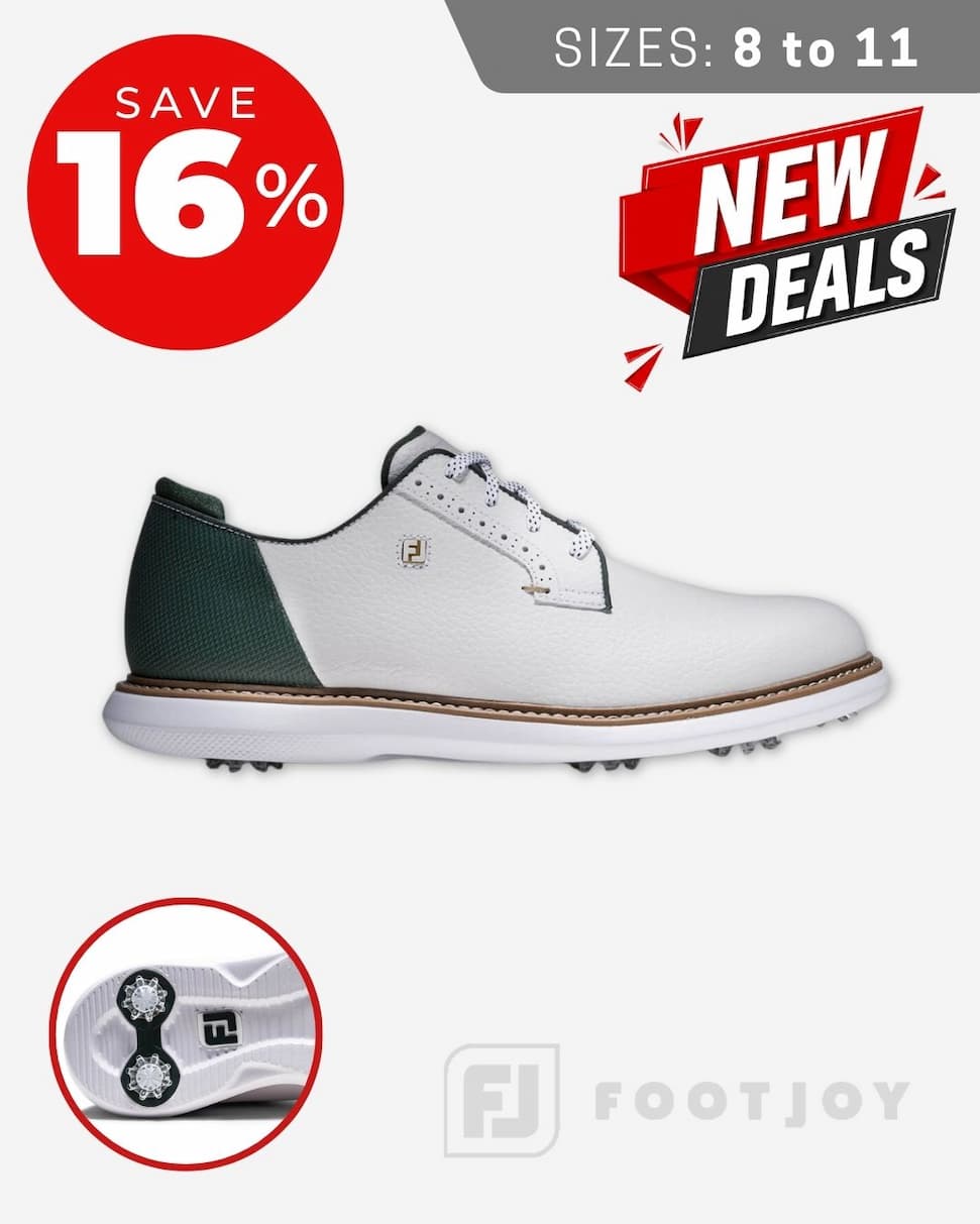 FootJoy Mens 2026 Traditions Breathable Waterproof Spiked Golf Shoes