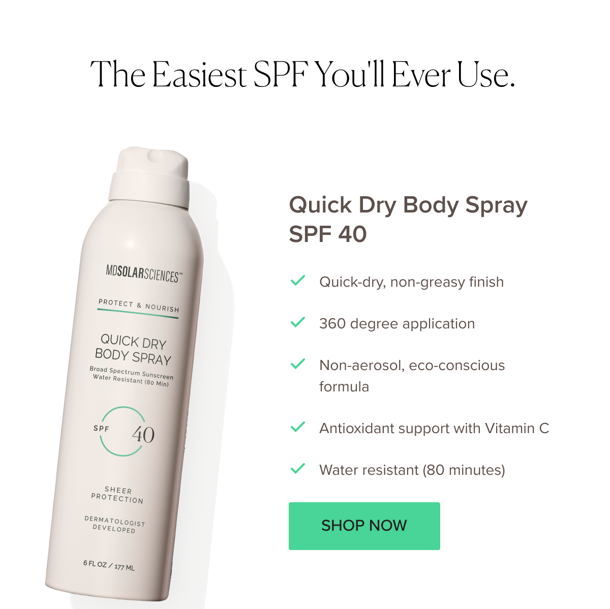 Quick Dry Body Spray SPF40