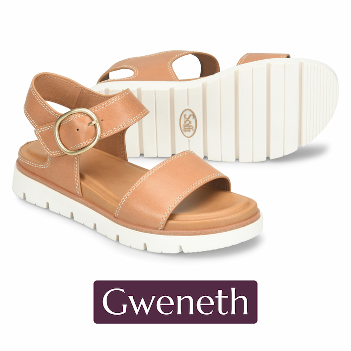 Söfft Gweneth flatform sandal in tan