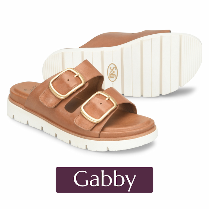 Söfft Gabby flatform sandal in tan