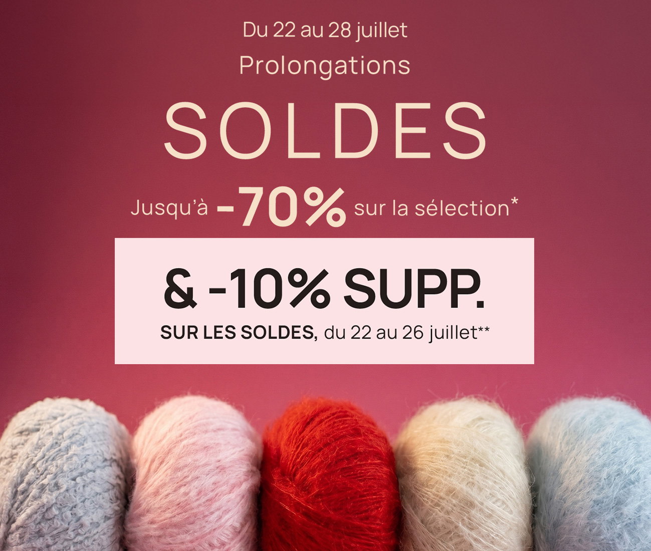 Soldes 2e démarque jusqu'à -70% sur la sélection