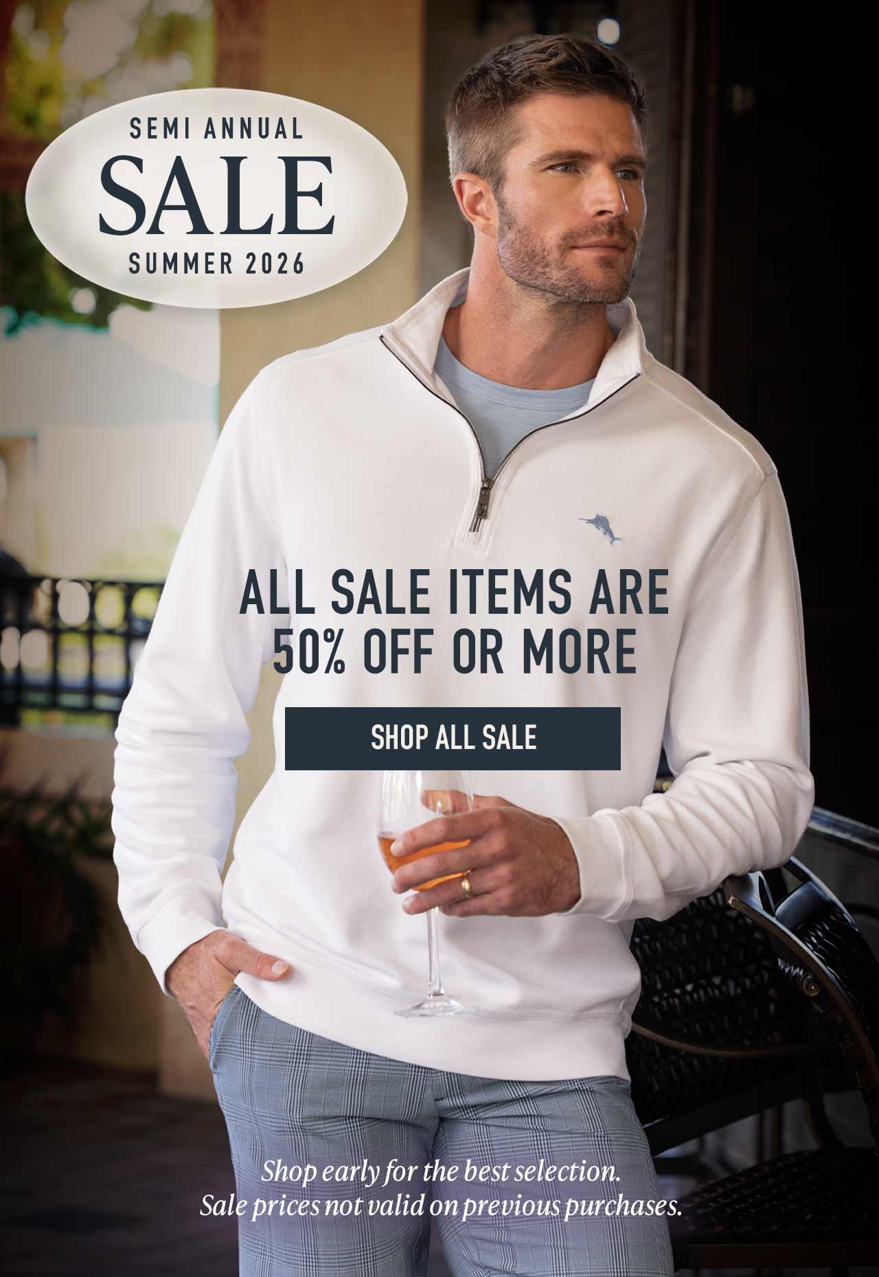 Your favorite designer brands, now half off — Polo Ralph Lauren and Tommy Bahama Summer Sale at Westport Big & Tall