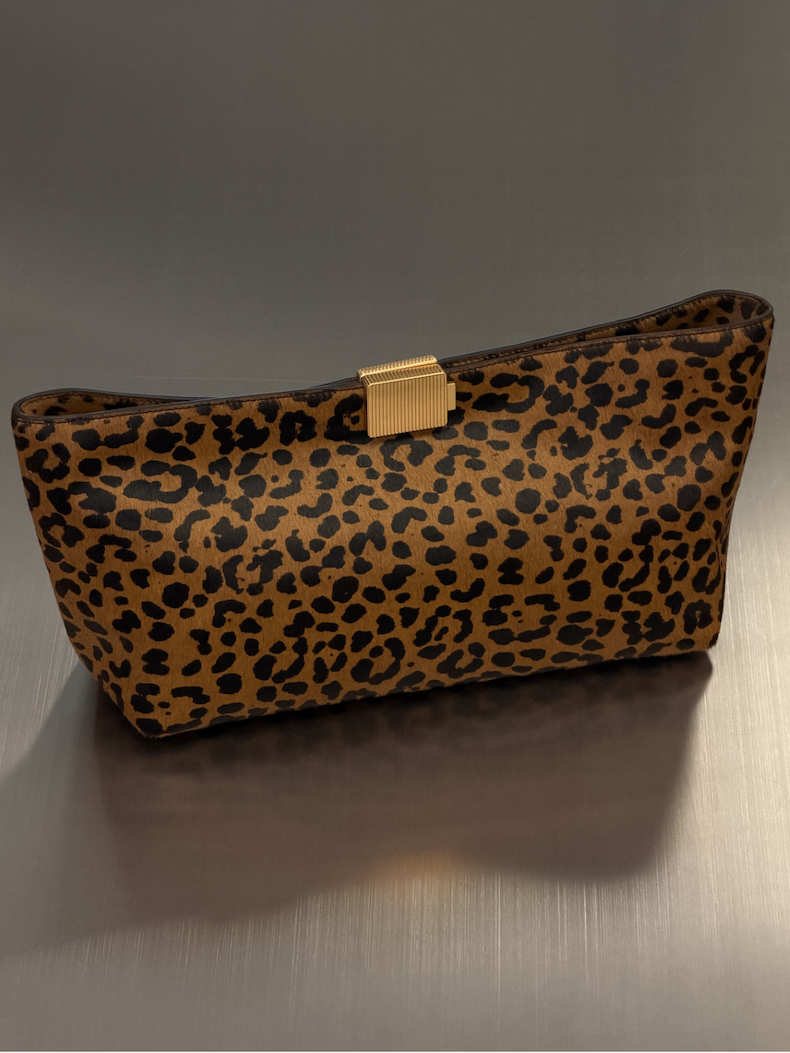 Poppy Leopard Clutch