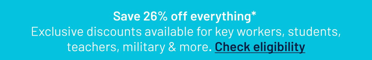Save 26% off everything