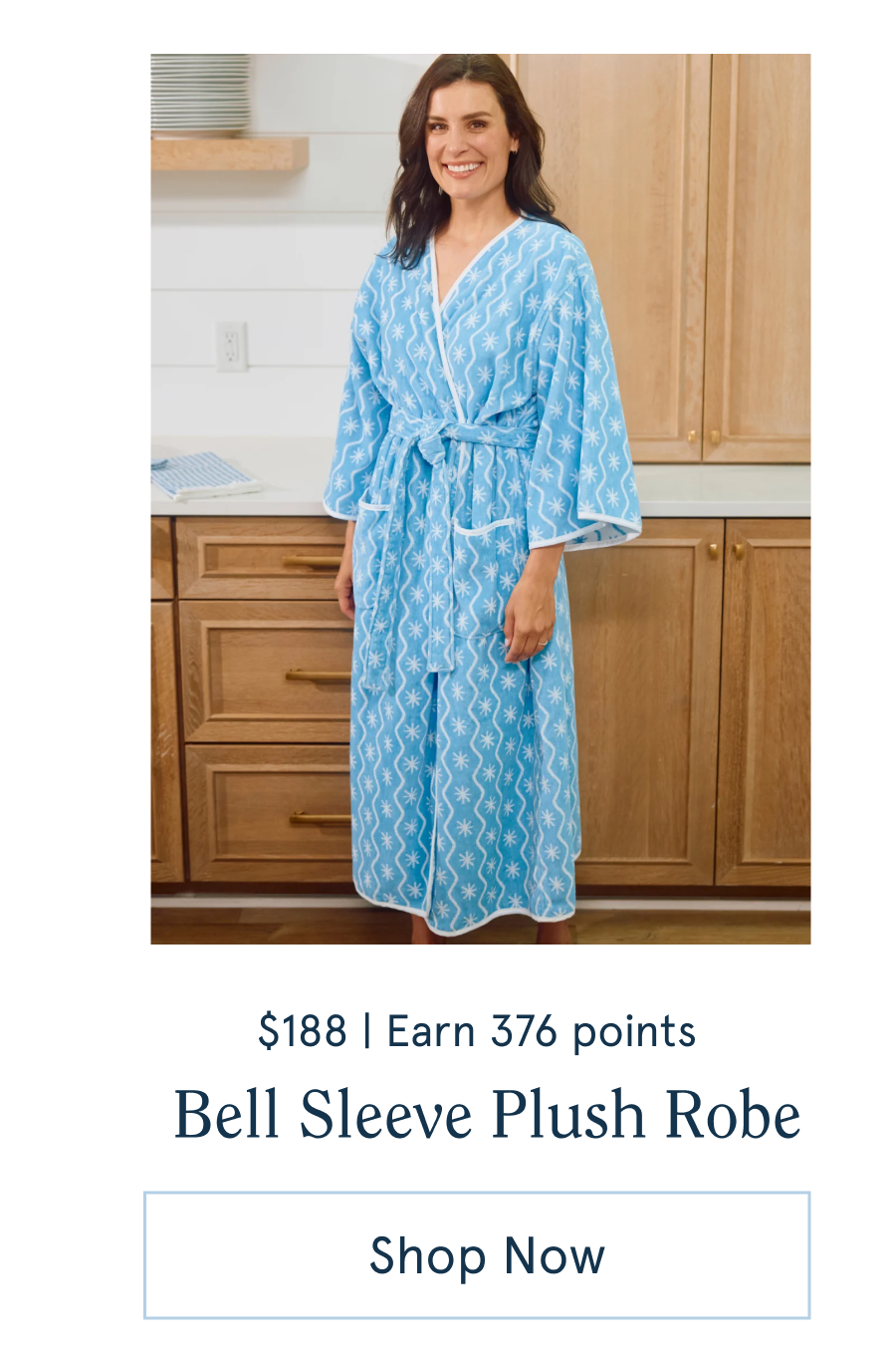 bell sleeve plush robe